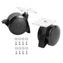 BQMAX 69828 Locking Caster Wheel for Weber Spirit 200/300 Series Grill Spirit E-310 Parts, for Weber Spirit E-215 E315 E320 SP320 S315 Grill Wheel Replacement Parts, Black.