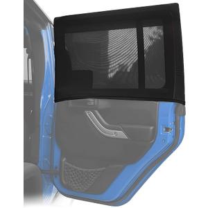 EcoNour Rear Window Shade for Jeep Wrangler | Car Window Mesh Screen for Camping, Bug & Privacy | Blackout Window Cover to Protect Sun & UV Rays for 1997 to 2025 Jeep Wrangler JK TJ JL & Gladiator JT