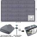 RV Outdoor Mat 8x10 FT, Reversible RV Patio Rug, Blue-Gray, 240GSM Breathable Camping Mat for Camper, Motorhome, Trailer, Picnic, Beach, Backyard