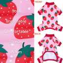 XPUDAC 4 Pack Dog Pajamas for Small Dogs Pjs Clothes Puppy Onesies Outfits for Doggie Duck Shirts Sleeper for Pet Cats Jammies-L