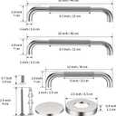 Munzong 3 Pack Commercial Handicap Grab Bars, 12" 16" 16" Brushed Nickel | Bathroom Grab Bar for Shower Stainless Steel Anti Slip Bathroom Balance Bar Safety Hand Rail for Elderly Injury Senior