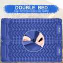 MOXILS Sleeping Pad, Ultralight Inflatable Sleeping Pad for Camping, Built-in Pump, Ultimate for Camping, Hiking, Airpad, Carry Bag, Repair Kit, Compact & Lightweight Air Mattress(Blue)