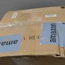 GarveeHome Scalloped Area Rugs 8x10 for Living Room, Solid Tan Jute Large Washable Rug Soft Non Slip Backing Floor Mat Carpet Indoor Thin Rug for Bedroom Dining Room Playroom Nursery Home Decor