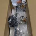 Apenath 3 Lights Bathroom Light, Black Gold Vanity Light Fixture, Wall Sconces with Globe Clear Glass Shade, Farmhouse Wall Mount Lamp for Mirror, Kitchen, Porch, Living Room, Workshop