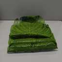 Evevda Green Leaf Shaped Vinyl Placemats for Dinner Table Set of 6 Metallic Plastic Green Place Mats Wipeable 6Pcs Table Mats for Wedding Annersary Dinner Table Decoration Mats(17.7x13.8inch/45x35cm)