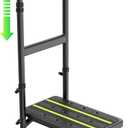 Step Stool with Handle for Elderly Adults, Non Skid Platform & Adjustable Handrail, Medical Stepping Stool for High Bed Mobility & Daily Living Aids, Bedside Car Stair Lift for Senior 350lbs (Black)