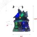 Haunted Hill Farm 1-Ft. Haunted House with Flying Witches Halloween Decor