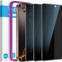 YMHML 3 Pack Compatible for iPhone 16 Pro Max Privacy Screen Protector Tempered Glass, Anti Spy Privacy Screen iPhone 16 Pro Max 6.9 Inch Accessories, Case Friendly Film, Easy Installation Tool