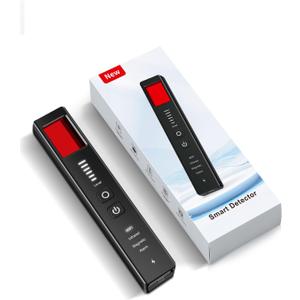 COTINSE Hidden Camera Detectors for Travel, Spy Camera Finder, Portable Hidden Bug and Camera Detector, GPS Tracker Detector with 6 Levels Sensitivity for Hotel, Car, Office, Airbnb (Single, Black)