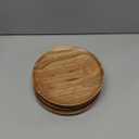 Samhita Acacia Wood Round Wood Plates Set of 4, Easy Cleaning & Lightweight for Dishes Snack, Dessert.(7" x 7" x 1")
