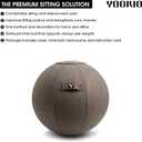 Sitting Ball Chair for Office and Home, Pilates Exercise Yoga Ball with Cover for Balance, Stability and Fitness, Ergonomic Posture Exercise Ball Seat with Handle and Pump, 24 inch