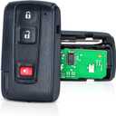 Key Fob Replacement for Toyota Prius 2004 2005 2006 2007 2008 2009 Keyless Entry Smart Remote Car Key MOZB21TG 312Mhz 89070-47180 for Black Logo
