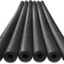 Oodles of Noodles 6 Pack Black Foam Pool Noodles  48 x 2.5 Hollow Core  Extra Dense, Durable  Made in North America