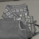 Dremisland Luxury Cable Knitted Thick Rustic 36" Round Grey Christmas Tree Skirt with Snowflake Xmas Tree Farmhouse Decor (Gray)