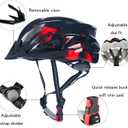 Adult Cycling Bike Helmet, Lightweight and Adjustable with Pads&Visor for Men and Women,Premium Quality Airflow Unisex Bike Helmet,Suggested Fit 58-61 cm, Medium