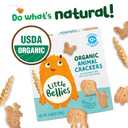 3 x Little Bellies Organic Animal Crackers Toddler Snack, 4.58 oz (EXP 10/01/26)