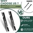 GANCO 481708 Mulching Blade for Scag 61 Inch Mower Lawn Mower Replacement Part Replace 48111 Ferris 5020842 5101755 Simplicity 5022808ASM (Pack of 3 Lawn Mower Blades)