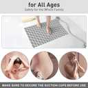 Bath Tub and Shower Mat Non Slip Bathtub Safety Mat with Powerful Suction Cups and Drain Holes, 27 x 16 Inch Soft Bathtub Mat Non Slip Bath Mat for Tub, Machine Washable, Easy to Clean, Dark Grey