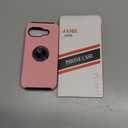 JAME for Google Pixel 9a Case, Dual Layer Military Grade Protection, Shockproof Cover with Metal Ring Holder Stand Kickstand, Slim Fit Protective Phone Case for Google Pixel 9A, Pink