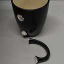 Coffee Cup Set 6-12oz Large Handle Ceramic Cup, Matte Black Coffee Cup, Suitable for Coffee, Soup, Tea, Milk, Latte, Hot Cocoa, Women, Men,Mug Sets. (beige)