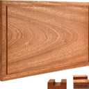 Wooden Cutting Boards For Kitchen Real Solid Sapele Wood Chopping Board One Piece Thick Hard No Glue Non Toxic With Juice Groove And Stand All Whole Single Wood Butcher Block (18 * 12 * 1.2Inch)