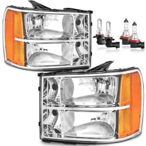 Headlights for 2007-2013 GMC Sierra 1500/07-14 Sierra 2500HD 3500HD