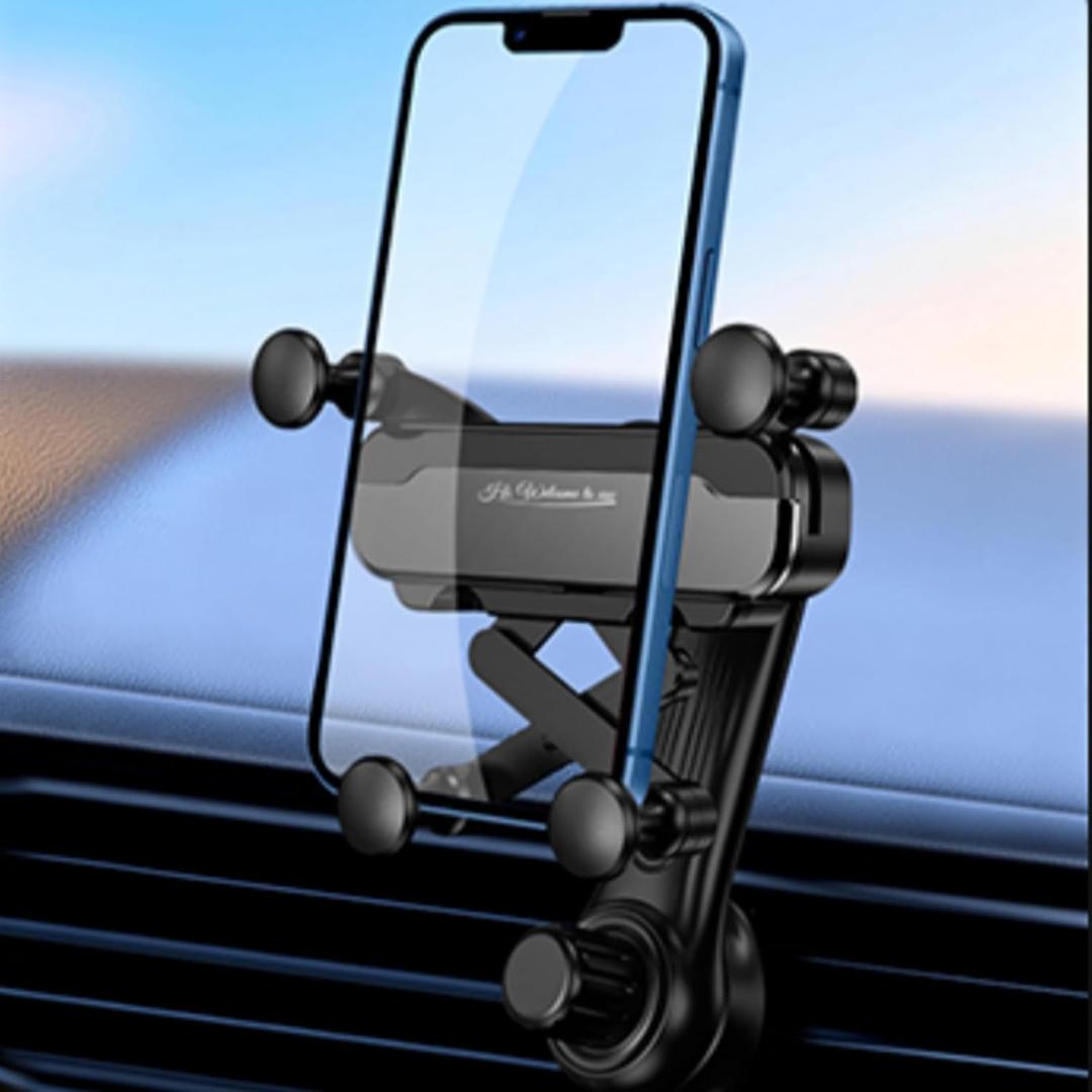Car Vent Phone Mount Gravity Cell Phone Holder Never Blocking Vent with Rotatable Swing Arm Hands Free Universal Extension Clip Air Phone Holder Car Fit for All Phones iPhone Samsung 