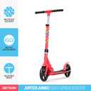 Jetson Jupiter Jumbo 2-Wheel Kick Scooter, Sturdy Wide Deck, Height Adjustable Handlebar, Rear Brake, Easy-Folding Mechanism, 8 inch wheels