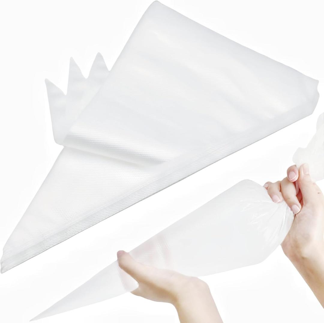 24 Inch Extra Large Piping Bags,100 Pack Disposable Pastry Bags, Thick Anti-Burst Icing Piping Pastry Bags For Frosting Decorating Cake Cupcake Cookie (24 Inch-100 Pack)