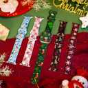 2 x Christmas Watch Bands for Apple Watch Band 38/40/41/42/44/49mm for Men Women, Silicone Waterproof Adjustable Printed Smartwatch Strap for iWatch Series 9 8 7 6 5 4 3 2 1 SE Replacement Wristband Gifts (Red Christmas Tree)