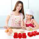 LemonRoad Valentines 1.75" Diameter x 6 Heart Cake Pop Cutter and Pusher, Cake Pop Maker Shapes Press Set, Baking Tools for Parties, Wedding, Home Desserts Making