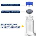 10ml Sterile Vials with Self Healing Injection Port and Sealing Cap, Glass Sterile Vials for Injections 20 PackEmpty Vial, No Liquid
