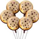 RoundFunny 12 Pcs 21 Inch Chocolate Chip Cookie Balloons Foil Party Balloons Bulk for Birthday Party Baby Shower Theme Decorations Supplies