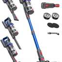 Cordless Vacuum Cleaner, 75Mins/55KPa/650W Self-Standing Stick Vacuum Cleaners 