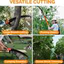 VINGLI 26ft Manual Extendable Tree Pruner Pole Saw, Long Tree Trimmer with Sharp Steel Blade, Aluminum Tree Cutter with 5-section for Pruning Palms and Shrubs