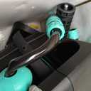 Retractable Garden Hose Reel 1/2" x 75 ft, Auto Garden Hose Reel on Metal Spike, Any Length Lock, Heavy Duty Wall & Ground Mounted Hose Reel with 6 Patterns Nozzle, Slow Return System 180/360 Swivel