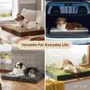 Bedsure Dog Beds Large Sized Dog - Comfy Flat Pet Beds with Removable Washable Cover, Orthopedic Egg Crate Foam Puppy Mat, Suitable for Pet Up to 65 lbs (36"L x 27"W x 3"Th, Grey)