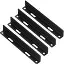4 Pack Slotted LShaped Bracket, Black Corner Brace