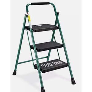 HBTower 3 Step Ladder, Folding Step Stool with Wide Assorted Sizes , Colors