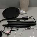 Upgraded Dimmable Floor Lamp, 1000 Lumens LED Edison Bulb Included, Arc Floor Lamps for Living Room Modern Standing Lamp with Linen Shade, Tall Lamp for Bedroom Office Dining Room- Black