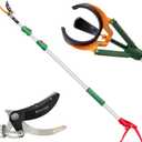2-in-1 Fruit Picker with Tree Trimmer Pole Garden Tool, 4.6-7.2FT