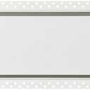 Zion Steel Return Air Grille 8" x 30" Flush Mount Stainless Steel White Modern