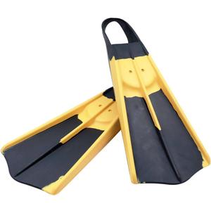 Voit Unisex Duck Feet Swim Fins - Full-Floating Rubber Design for Maximum Propulsion & All-Day Comfort in The Water- Versatile Training Swim Fins for Snorkeling, Surfing & More- Black & Yellow- Medium