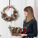 Jetec 30 Pcs Brown Christmas Poinsettia Flowers Artificial Tree Decoration Glitter Poinsettia Flowers for Christmas Tree Ornaments Wreaths Floral Holiday Decor