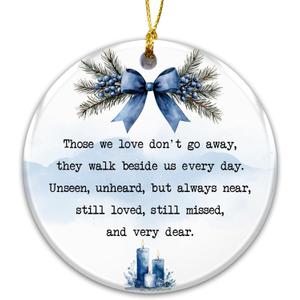 Memorial Ornament 2025  Remembrance Keepsake with Poem  Sympathy Gift for Loss of Loved One  Holiday Tree Hanging Decoration