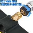 Pressure Washer Telescoping Wand Brush Head Attachment (M22-14mm Connection)