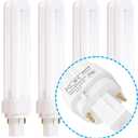 (4 Pack) PL18W/2U/2P/841 18-Watt Double Tube G24d-2 (2 Pin) Base 4100K CFL-Plug-in Replacement for Sylvania 21111/20678 CF18DD/841/ECO - GE 97580 F18DBX/841/ECO - Philips 383190 PL-C18W/41/USA/ALTO (4100k Cool White)