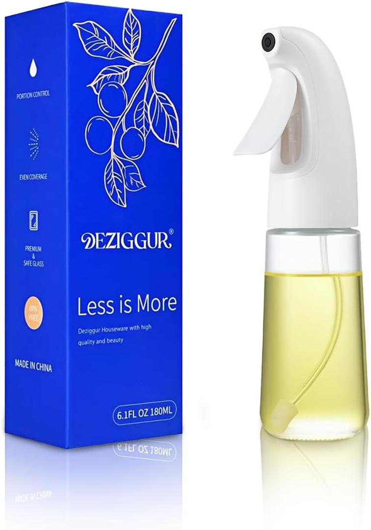 Oil Sprayer for Cooking, Olive Oil Sprayer Mister, Olive Oil Spray Bottle for Cooking, Salads, BBQs and More (White)