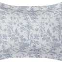 Laura Ashley - Twin Quilt Set, Soft Cotton Bedding with Reversible Design, Medium Weight for Year Round Use, 2 Piece Bed Set with Matching Pillowcase (Amberley Blue)
