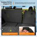 powoq Fuel&Hybrid Floor Mats Compatible with 2024-2026 Santa Fe Cargo Liner Trunk Mat 2nd Row TPE Replacement for 2024 2025 2026 Santa Fe Accessories (2nd Row Backrest Mat+Cargo Mat+Floor Mats)